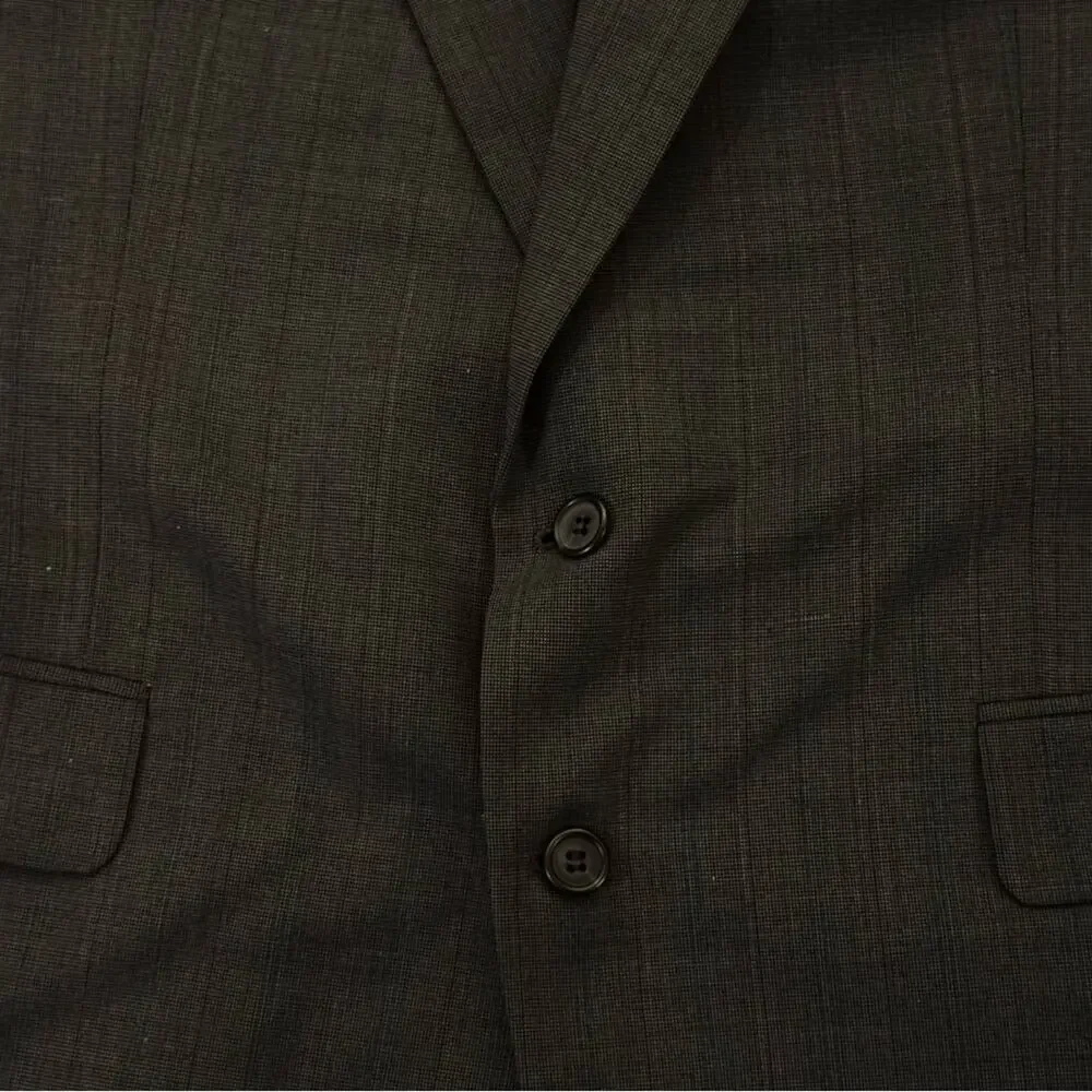 Foreman & Clark gray two button blazer jacket size 44 b20